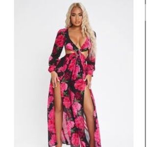 Floral one piece size L